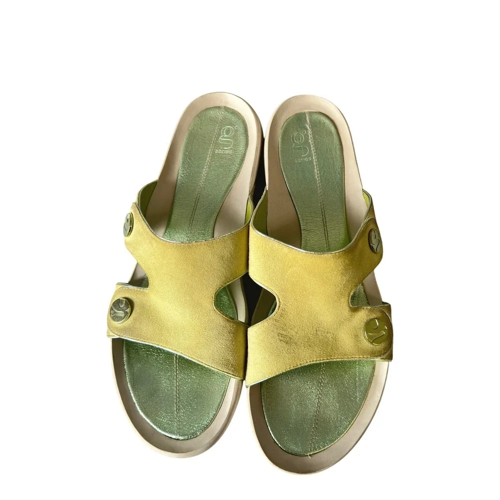 Nike Lab Sandal Womens Green G Series Open Toe Slide Wedge Suede Sz 9 Y2K KC